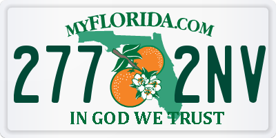 FL license plate 2772NV