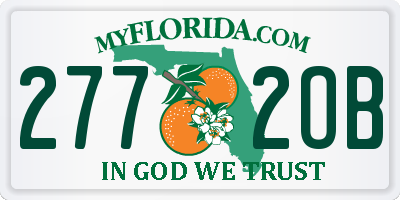 FL license plate 2772OB