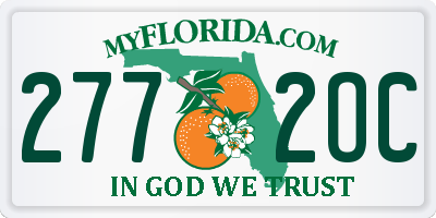 FL license plate 2772OC
