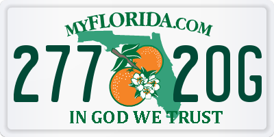 FL license plate 2772OG