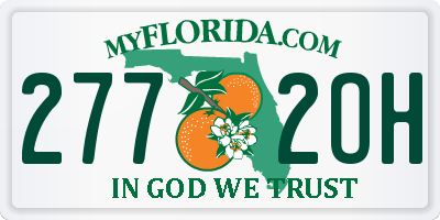 FL license plate 2772OH