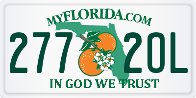 FL license plate 2772OL