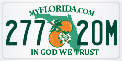 FL license plate 2772OM