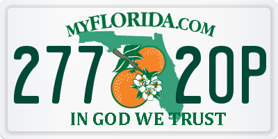 FL license plate 2772OP