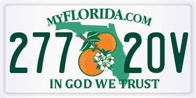 FL license plate 2772OV
