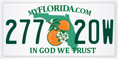 FL license plate 2772OW
