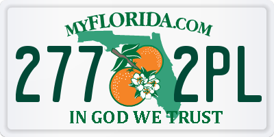 FL license plate 2772PL