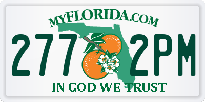 FL license plate 2772PM