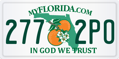 FL license plate 2772PO