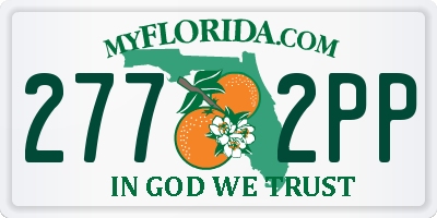 FL license plate 2772PP