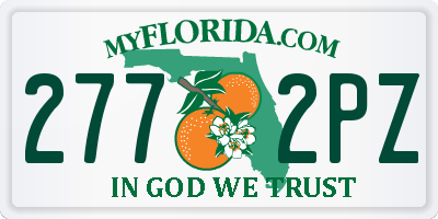 FL license plate 2772PZ