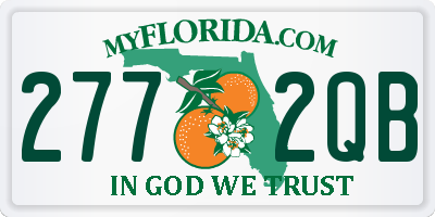FL license plate 2772QB
