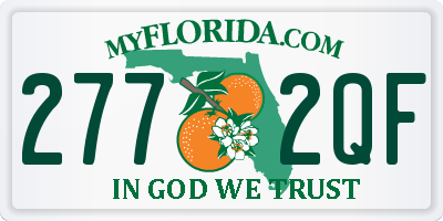 FL license plate 2772QF