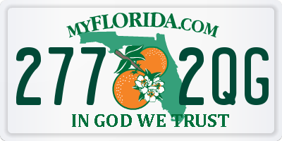FL license plate 2772QG