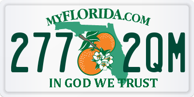 FL license plate 2772QM