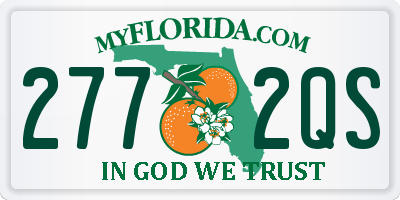 FL license plate 2772QS