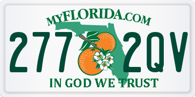 FL license plate 2772QV