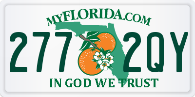 FL license plate 2772QY