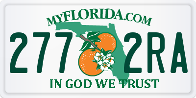 FL license plate 2772RA