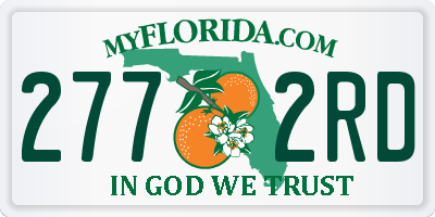 FL license plate 2772RD