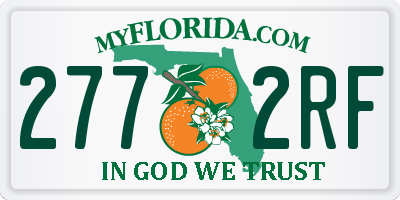 FL license plate 2772RF