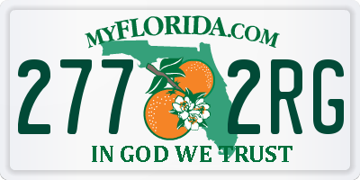 FL license plate 2772RG