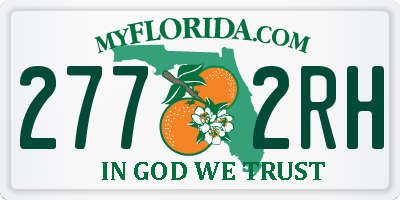 FL license plate 2772RH