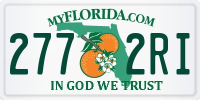 FL license plate 2772RI