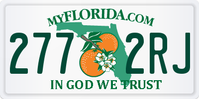 FL license plate 2772RJ