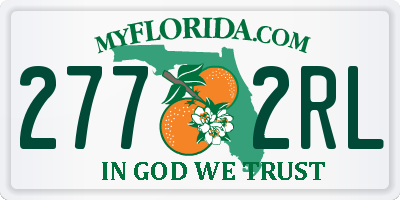 FL license plate 2772RL
