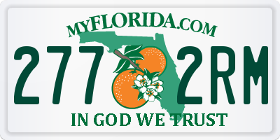 FL license plate 2772RM