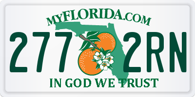 FL license plate 2772RN