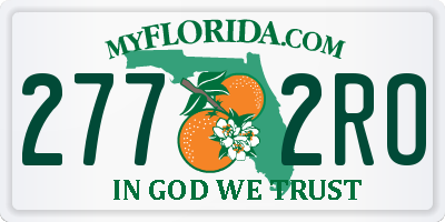 FL license plate 2772RO