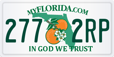 FL license plate 2772RP