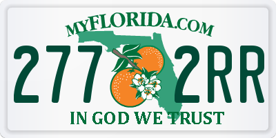 FL license plate 2772RR