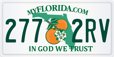 FL license plate 2772RV
