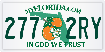 FL license plate 2772RY
