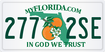 FL license plate 2772SE