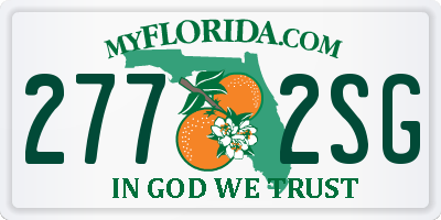 FL license plate 2772SG