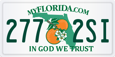 FL license plate 2772SI