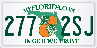 FL license plate 2772SJ