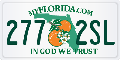 FL license plate 2772SL