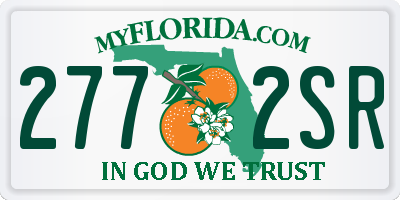 FL license plate 2772SR
