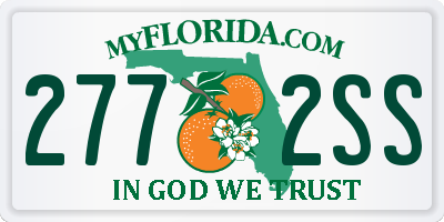 FL license plate 2772SS