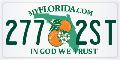FL license plate 2772ST