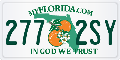 FL license plate 2772SY