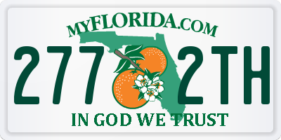 FL license plate 2772TH