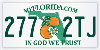 FL license plate 2772TJ