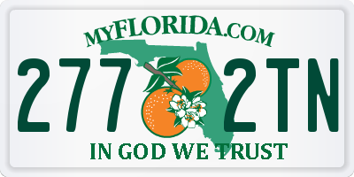 FL license plate 2772TN