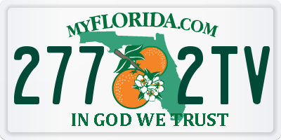 FL license plate 2772TV